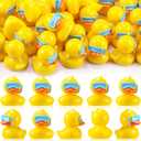 Soulchen 50 Pcs Mini Resin Ducks Summer Beach Tiny Ducks Miniature Figures Tiny Toys to Hide Micro Garden Landscape Aquarium DIY Dollhouse Cake Decoration Ornament(Diving Duck)