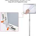 Adjustable Sign Stand for Display, with Upgraded Iron Base, Pedestal Floor Signage Stand Holder for Outdoor or Indoor Advertising (8.5 x 11, Silver)