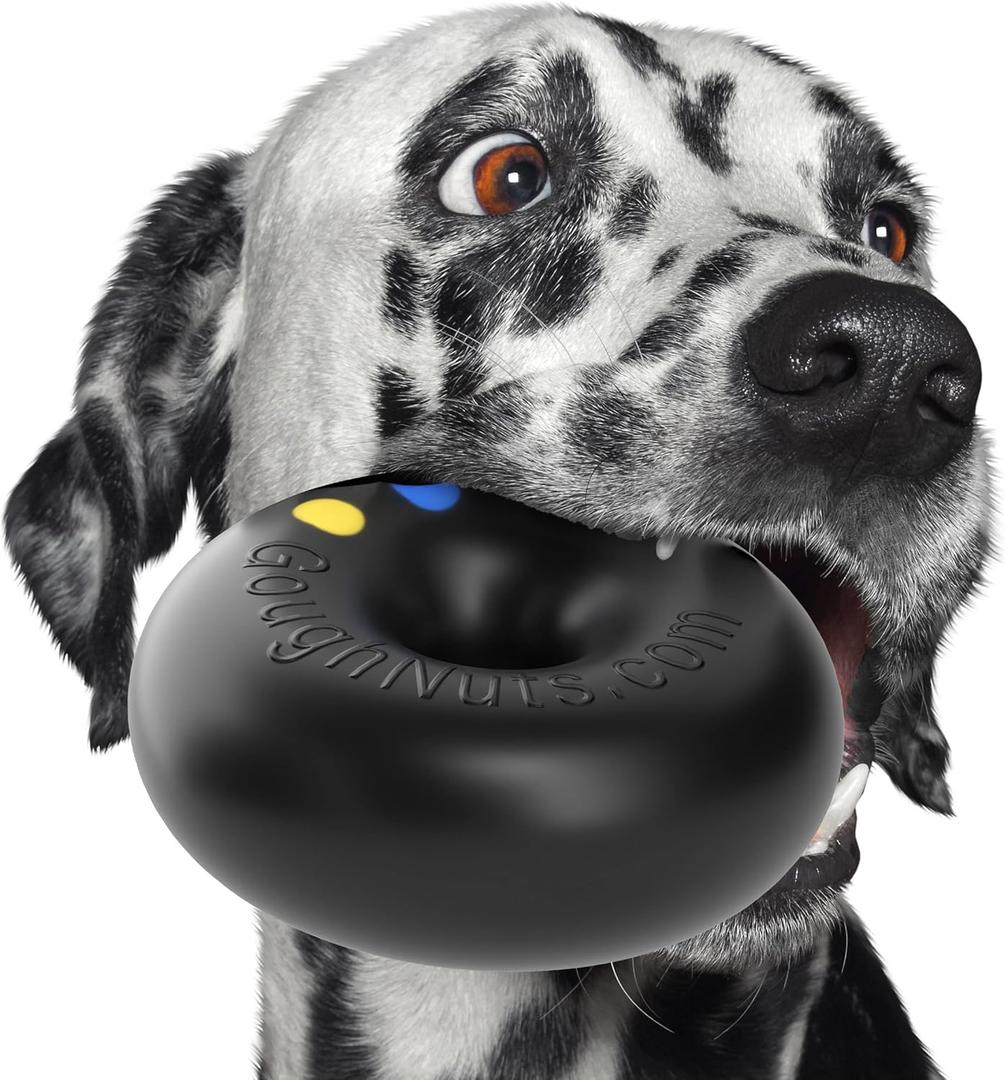 Goughnuts — Dog Toys for Aggressive Chewers | Virtually Indestructible Dog Toys for Breeds Such as Pit Bulls and German Shepherds | Heavy Duty Dog Toy | Rubber | Extra Large