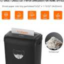 12-Sheet Cross-Cut Paper Shredder for Home Office, P-4 High Security Document Shredder for Credit Cards & Staples, 5.5 Gallon Bin with Transparent Window, ETL Certified Anti-Jam Protection, Black