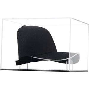 Hat Display Case Baseball Football Cap Display Case Stand Holder Clear Acrylic Box Square UV Protection Cabinet Protection Storage Cover