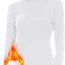 H HIAMIGOS Womens Turtleneck Long Sleeve Top Fleece Lined Sweatshirt Lightweight Ultra Soft Base Layer (XX-Large)