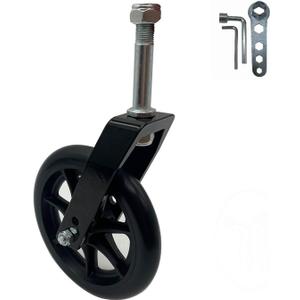 Wheelchair Accessories Caster Assembly with Aluminum Front Fork, Installing 6 Inch Solid Caster. Fit for Front Wheel Installation of Most Manual Wheelchairs and Children's Wheelchairs (Black 1 Ea)