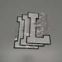 3 x 6-1/2" Varsity Letter Patches White Iron On Letters Letterman Jacket Patches Chenille Large Iron On Letters for Clothing Jacket/Hoodie/Varsity L