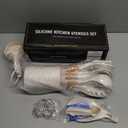 Umite Chef Kitchen Cooking Utensils Set, 33 pcs Non-Stick Silicone Cooking Kitchen Utensils Spatula Set with Holder, Wooden Handle Silicone Kitchen Gadgets Utensil Set (Khaki)