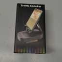 Gifts for Men,Cell Phone Stand with Wireless Bluetooth Speaker for Men with LED Atmosphere Light HD Surround Sound Speaker for Home,Office,Birthday,Anniversary,Compatible with iPhone/iPad Tablet