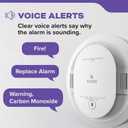 Kidde Smoke and Carbon Monoxide Detector, 10-Year Battery Powered, with Voice Alerts, LED Status Lights, 85 dB Alarm, 5 inches, 30CUD10-V, 3 Pack