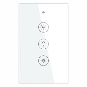 MOES WiFi RF Smart Light Dimmer Switch, Smart Life/Tuya APP Relay Status Backlight Switch Off RF Remote Control Voice Compatible with Alexa Google Assistants, White Touch