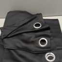 Deconovo Black Blackout Curtains for Bedroom Set of 2 42W x 63L Inch Thermal Insulated & Noise Reducing Panels Home Window Room Darkening Sustainable Grommet Drapes for Living Room and Nursery