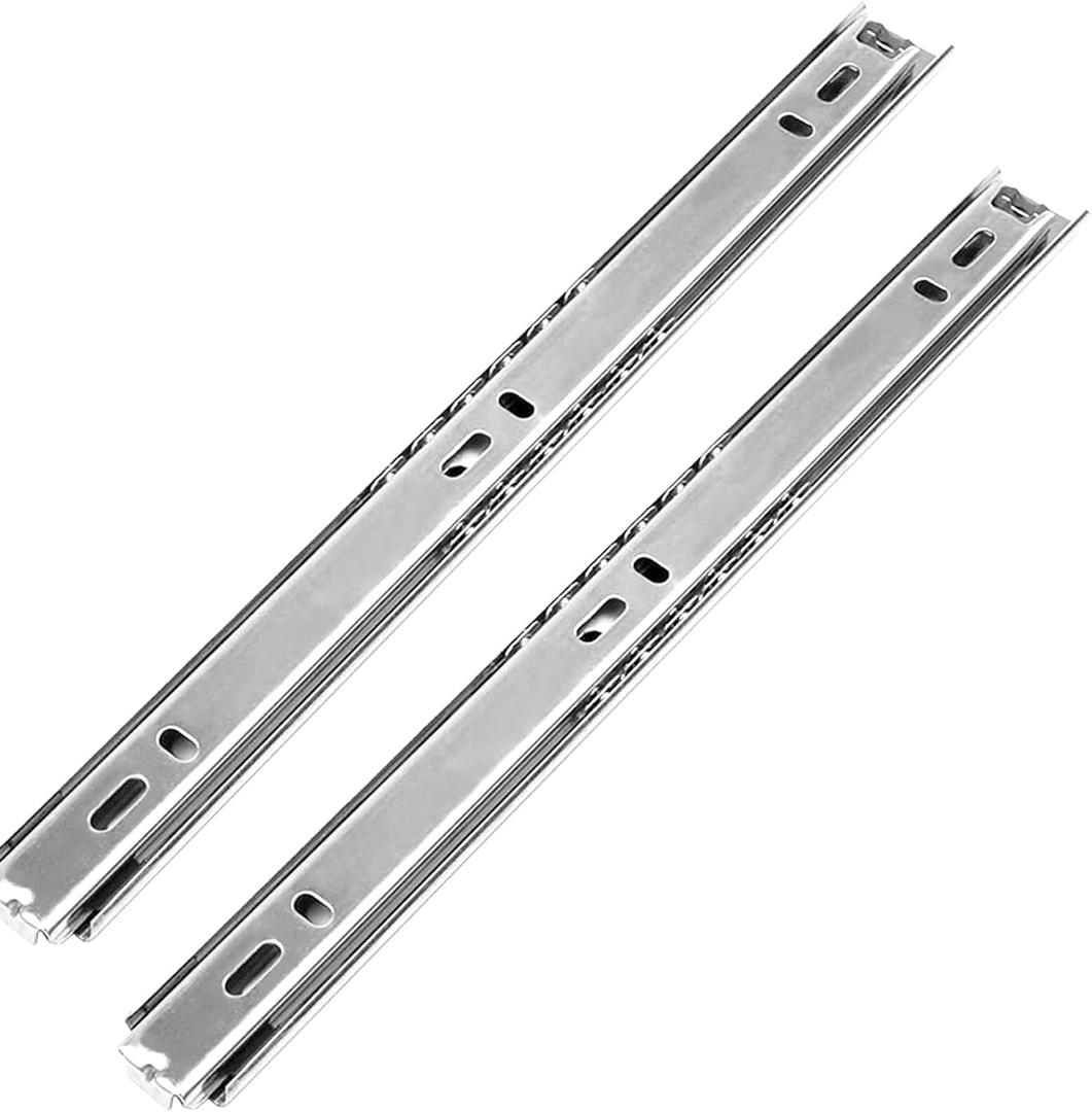 Coshar Drawer Slides 11-Inch Slides Side Mount Rails Ball Bearing Rails Runners Drawer Track Guide Glides,Total Extension Length 18.5" (1 Pair)