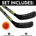 Franklin Sports NHL Kids Street Hockey Stick Set - Includes (2) Youth Street Hockey Sticks + (1) Outdoor Roller Hockey Ball - Perfect Hockey Starter Set for Kids, One Size