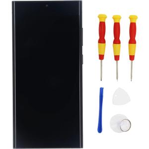 Screen Replacement for S23 Ultra, Screen Repair Kit with Frame and Repair Tools, for EU Version or S906B International Version (Black)