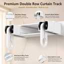 Double Curtain Track Ceiling Mount - Heavy Duty Curtain Track Rail System