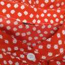 MakeMeChic Women's Ditsy Floral Print Half Sleeve Button Down Shirt Collared Boho Blouse Tops (Medium)