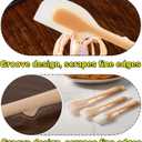 Silicone Spatula Set with Grooved Design + Basting Brush, Heat Resistant, BPA-Free & Non-Stick Small Rubber Spatula, Kitchen Utensils Set for Baking, Cooking, Scraping, Stirring & Basting 3 PCS