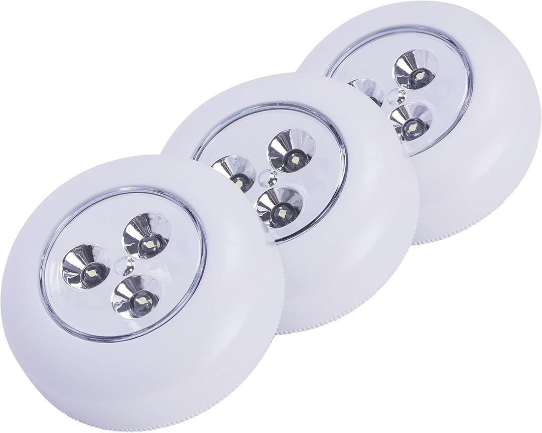 LIGHT IT! by Fulcrum, 30010-308 Stick-On Light, White, 3 Pack