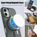 Nvollnoe for iPhone 16 Case Compatible with MagSafe Military Grade Shockproof Heavy Duty Protective Adjustable Kickstand Matte Semi Clear Phone Case for iPhone 16(Dark Green)