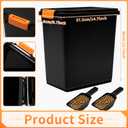 Maxdot 2 Sets 22lb Dry Pellet Storage Bin Pack with Scoops and Labels Grill Accessories Wood Pellet Storage Containers with Flavor Stickers Airtight for Grill Pellets, Size: 20 L