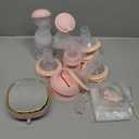 NCVI Double Electric Breast Pump 8782, Portable Anti-Backflow, with 4 Size Flanges, 4 Modes & 9 Levels, LED Display, 10 Breastmilk Storage Bags, Ultra-Quiet and Pain Free Breast Pumps (Pink-2200mah)