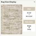 Soalmost Washable Area Rug 8x10, Large Soft Rugs for Living Room Vintage Area Rugs for Bedroom Dining Room Non-Slip Stain Resistant Brown Under Table Rug