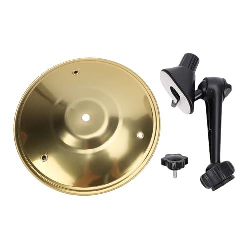 Ymiko Car Cymbal, 14cm Ultra Thin Stainless Steel Mini Cymbal for Car, with 360 Horizontal Rotation and 120 Vertical Tilt, for Stress Relief and Music Enhancement