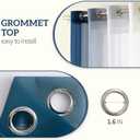 Set of 2 Chiffon Ombre Sheer Curtains, Gradient Window Curtain Panels Drapes, Grommet Top Semi Sheer, Voile Window Treatment for Girls Bedroom, Living Room, Patio Door, 52 x 63 in, Navy Blue