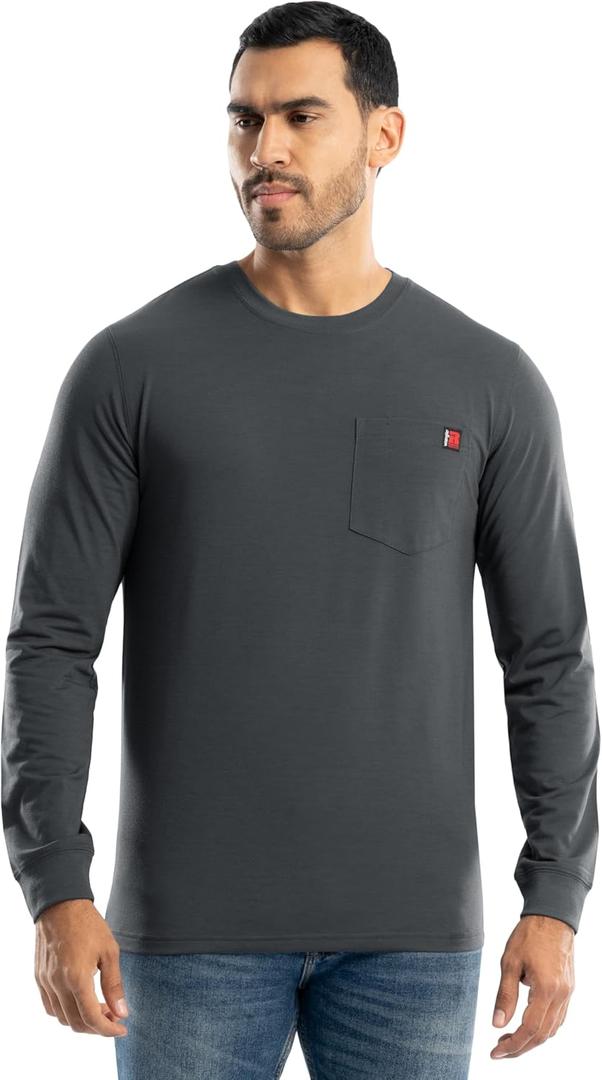Wrangler Men's Long Sleeve Pocket T-Shirt with UPF (3X-Large Big)