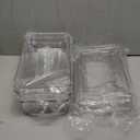 2 Set, 2 Tier Clear Organizer with Dividers for Cabinet, Shelf, Counter - Multi Use Slide-Out Storage Container - Kitchen, Pantry, Medicine Cupboard Bins, Bathroom, Vanity Makeup, Under Sink Organizing