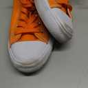 Women's High-Top Canvas Sneakers  Classic Lace-Up Casual Shoes with Extra Shoelaces  Comfortable, Stylish, and Durable (8, Orange)