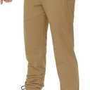 TBMPOY Women's Lightweight Hiking Pants Water Resistant Quick Dry Travel Work Outdoor Fishing Pants Zipper Pockets (Medium, Khaki)