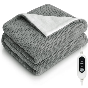 Heated Blanket 50"x60" Electric Throw Blanket with 5 Heat Settings, 10H AutoOff, Soft Wave Fleece for Couch, Bed & Office, ETL Certified