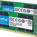 Crucial 32GB DDR4 RAM Kit (2x16GB), 3200MHz (PC4-25600) CL22 Laptop Memory, SODIMM 260-Pin, Downclockable to 2933/2666MHz, Compatible with 13th Gen Intel Core and AMD Ryzen 7000 - CT2K16G4SFRA32A