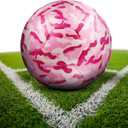Soccer Ball Size 4, Training Soccer Ball, Anti-Explosion Design Practice for Adult Official Size Indoor Outdoor Sports, Suitable for Training Practice Pink