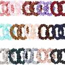 KECUCO 30Pcs Small Silk Satin Hair Scrunchies, Hair Ties for Women Girls Hair Accessories Gift (Multicolor A)