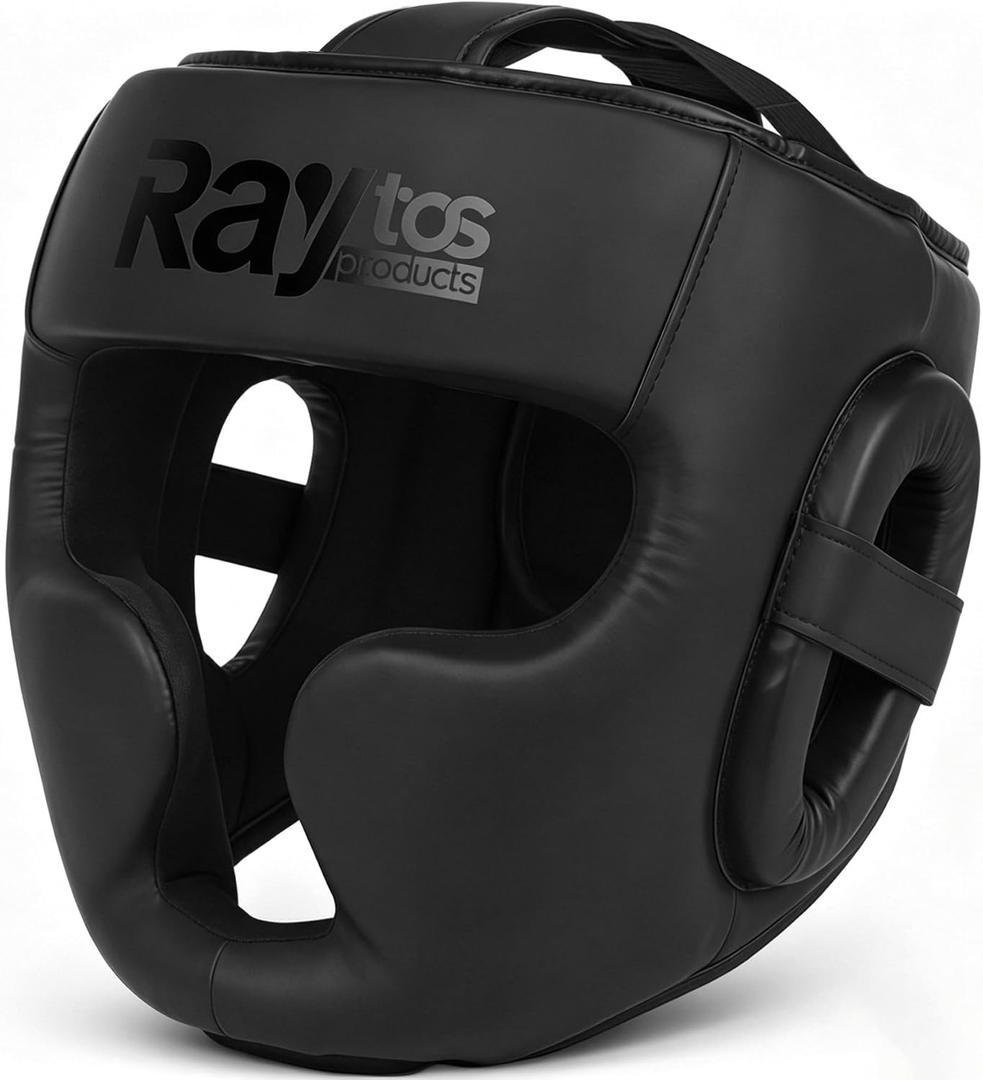 Boxing Headgear for Men Women Professional Lightweight Open Face Head Guard, Breathable Protection, Secure Fit for MMA Muay Thai Kickboxing Sparring Training, 
One Size