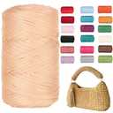 T Shirt Yarn,DOELPA 400g/131 Yards Elastic Fabric Crochet Cloth Tshirt Crochet Yarn,Thick Hand Knitting Polyester Fabric Ribbon for Crocheting Blankets/Bags/Baskets,DIY Crafts,Home Decor