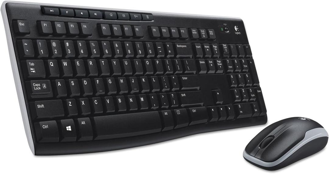 Logitech 920004536 MK270 Wireless Combo Keyboard/Mouse USB Black