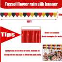 3P Banner Metallic Foil Fringe Wall Hanging Tinsel Fringe Banners backdrop for Parade Floats Garland Wedding Parties Graduation Movie Retirement Anniversary Casino Party Decorations(Black Red Gold)