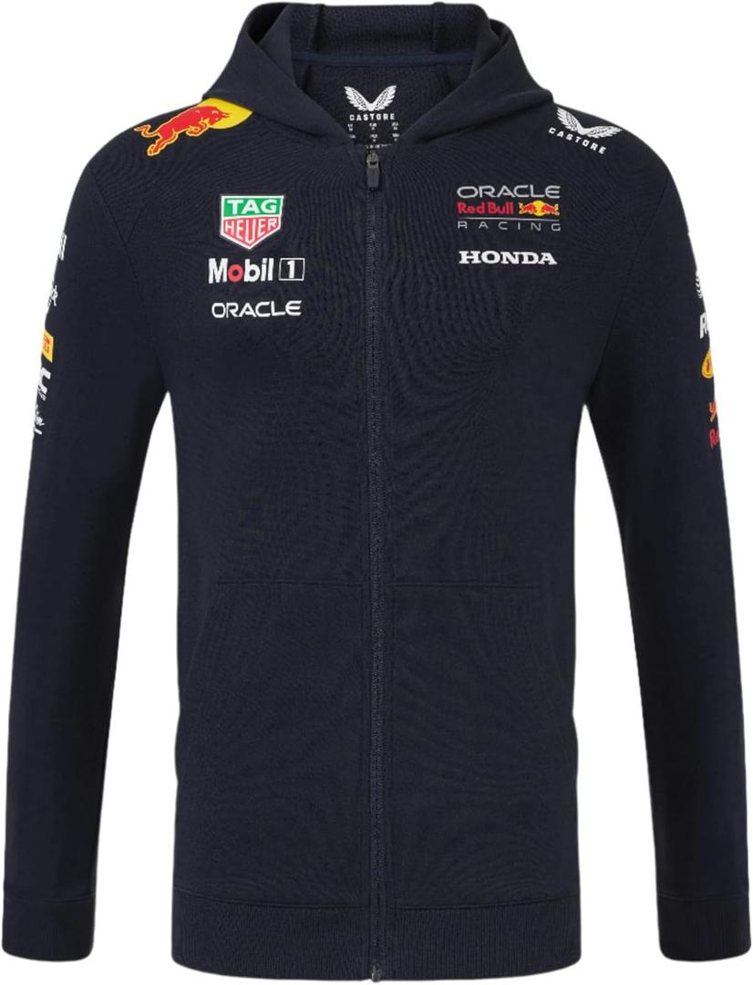 Castore Red Bull Racing F1 2025 Team Full Zip Hooded Sweatshirt (Large)