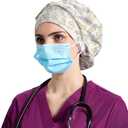 Bouffant Caps Shower Cap with Button and Sweatband, Adjustable Scrub Caps for Women Men Multi Color
