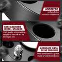 BDFHYK 5x139.7mm Wheel Spacers 1.5 inch Hubcentric Wheel Spacer Compatible with Dodge Dakota Ram 1500 Durango,Forged 5 Lug Wheel Adapters 9/16-18 & 77.8 mm Hub Bore, Set of 4