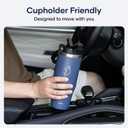 BUZIO 40 oz Tumbler with Handle, Insulated Tumbler with 2-in-1 Lid and Straw, Stainless Steel Vacuum Insulated Iced Coffee Tumbler Cup, Spill-Proof Travel Mug Thermal Cup for Hot and Cold Drinks
