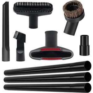 9 Pcs Universal Shop Vac Accessories Kit 1 1/4 inch & 1 3/8 inch Shop Vac Attachments with Wet Dry Plastic Vacuum Hose Adapter Extension tube for Vacuum Cleaners Accessories