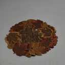 Set of 4 Round Fall Embroidered Placemats with Maple Leaves Design, Farmhouse Fall Thanksgiving Table Harvest Decorations (Round 15 inches)