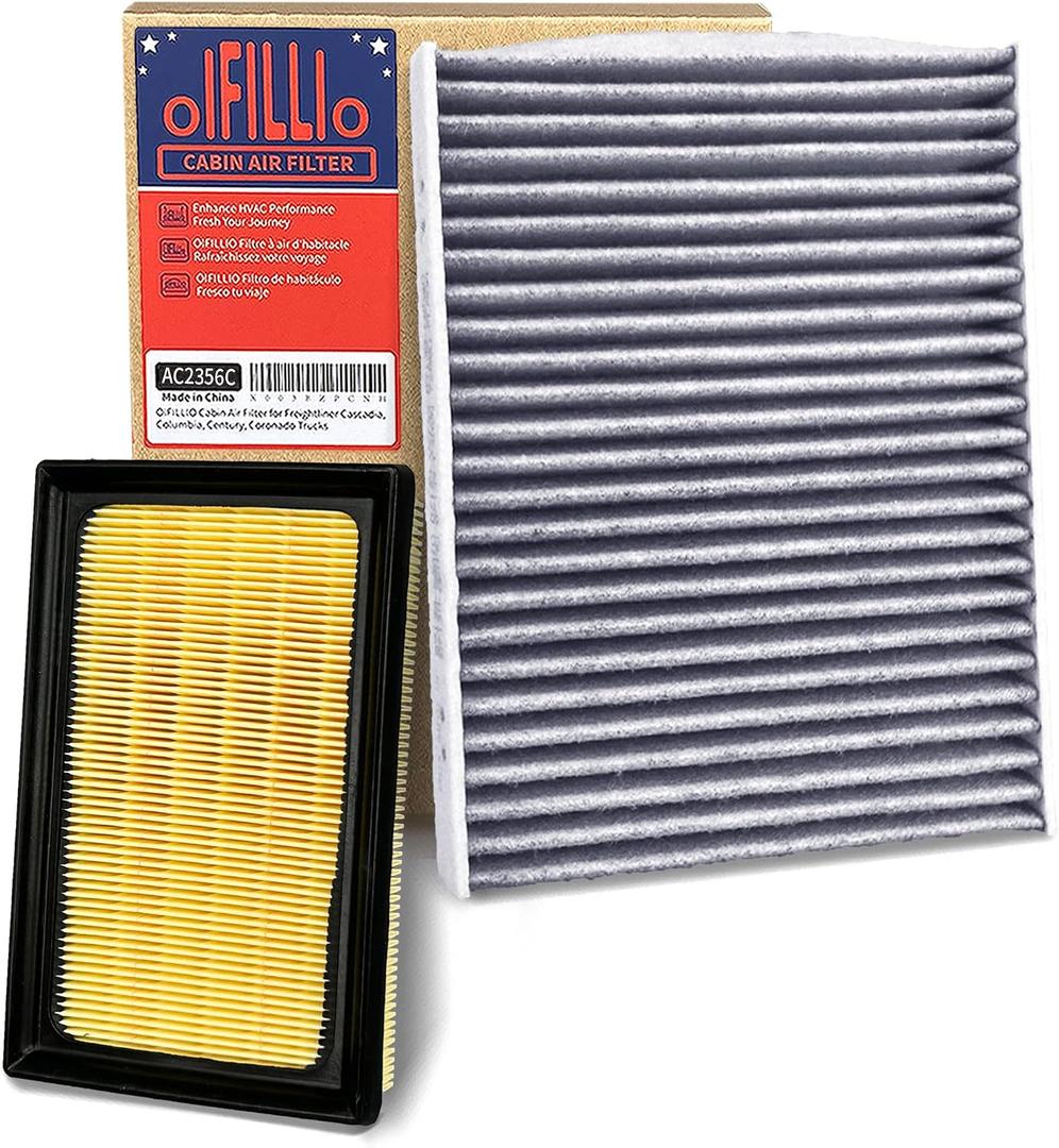 OIFILLIO Engine Cabin Air Filter Kit for 2020-2025 Corolla Hybrid, 2016-2022 Prius 1.8 L/Prius Prime (Only for 1.8L Hybrid) Replaces OEM 17801-21060, 87139-58010