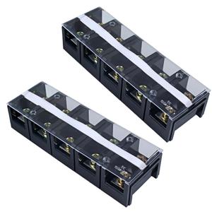 Terminal Block 2pcs 660V 100A 5 Positions Double Row Screw Terminal Strip with CoverTC1005 2Pcs Terminal Block 2pcs 660V 100A 5 Positions Double Row Screw Terminal Strip with CoverTC1005 2Pcs