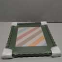 11x14 Picture Frame with Mat for 8x10, Wavy Edge Wooden Real Glass Photo Frame for Wall Hanging, Green, 1 Pack