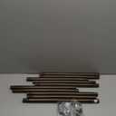 2 Pack Bronze Curtain Rods for Windows 48 to 84 Inch, 1" Adjustable Decorative Window Treatment Rods with Aluminium Twisted Cage Finials, Heavy Duty Metal Farmhouse Drapery Pole, Easy Install