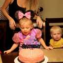 BEISHIDA Pink Cake Topper Pink and Black My 2nd Birthday Cake Decorations 2nd Birthday Party Supplies for Kids Girls