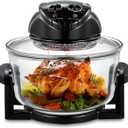20L 3-in-1 Turbine light wave oven，glass air fryer, 360 ° circulating heating, high-precision glass body, healthy kitchen baking, toaster, broiler, toaster, steamer, and grill (3), 20.0 Liters